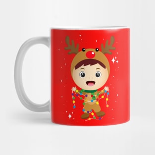 Boy in a deer dress. merry christmas! Mug